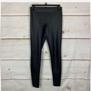 Express Sleek Coated Skinny Black Leggings Medium